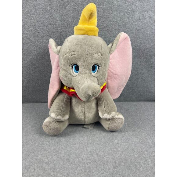 Disney Store Dumbo Blue‎ Soft Plush 12” Elephant Big Giant Ears Cuddle Huggable - Picture 1 of 10